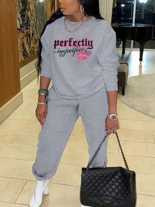 Women's Fashion Casual Sports Autumn And Winter Two-Piece Pants Set