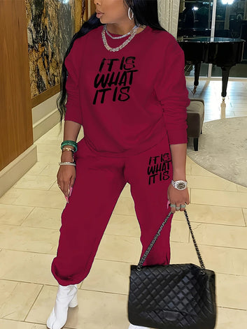 Casual Sports Hoodie Two-Piece Set
