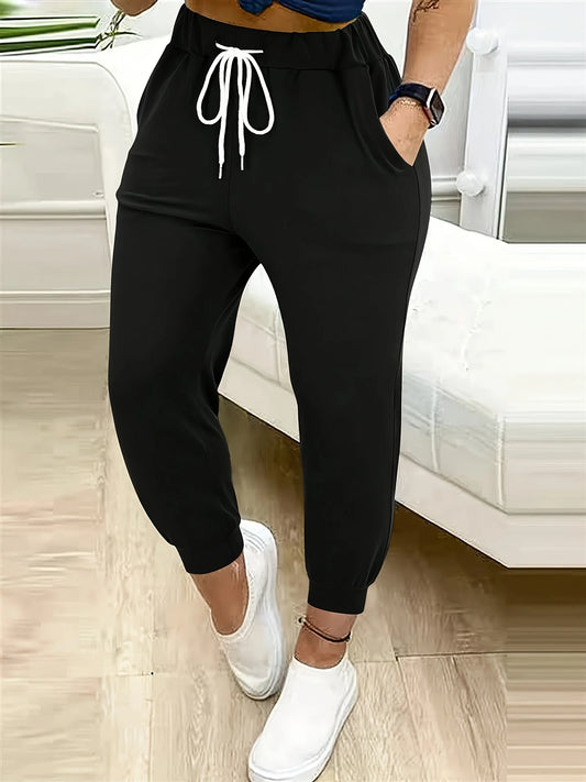 New casual solid color pocket leggings