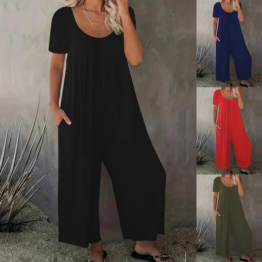 Summer Rompers  Jumpsuit with Pockets